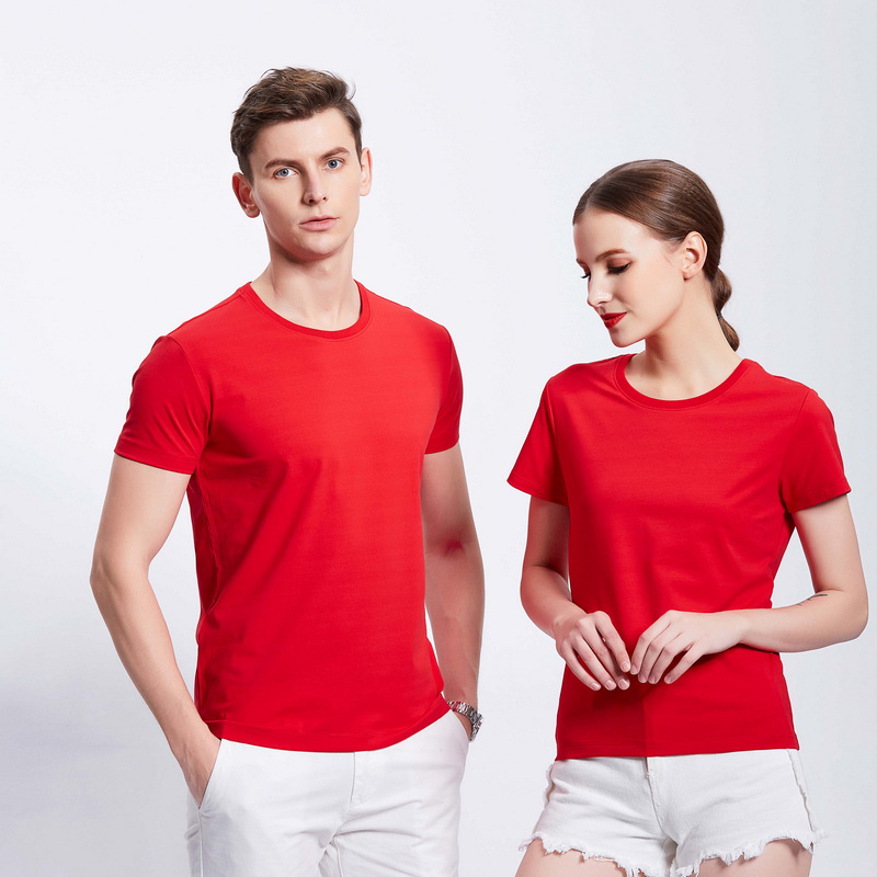 HT042-186 Organic cotton stretch short?sleeve T?shirt