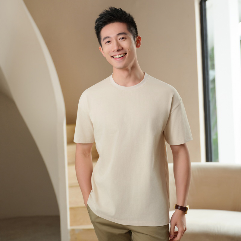 HT042-187 100% cotton crew?neck T?shirt (style)