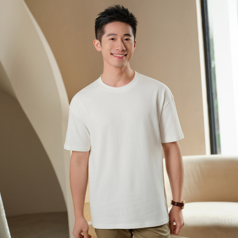 HT042-187 100% cotton crew?neck T?shirt (style)