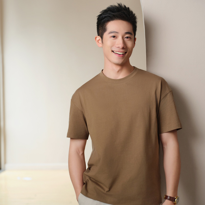 HT042-187 100% cotton crew?neck T?shirt (style)