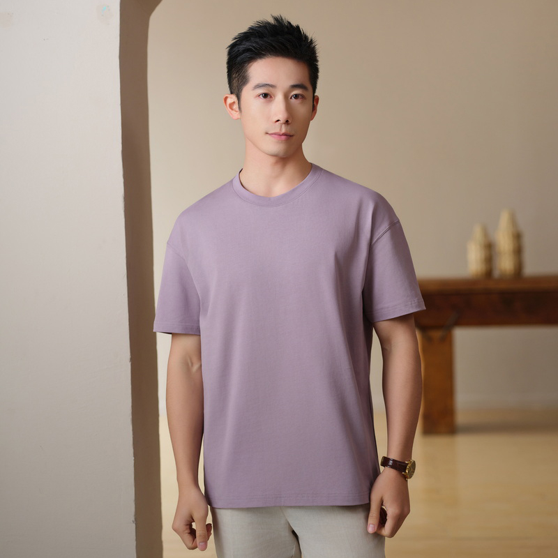 HT042-187 100% cotton crew?neck T?shirt (style)