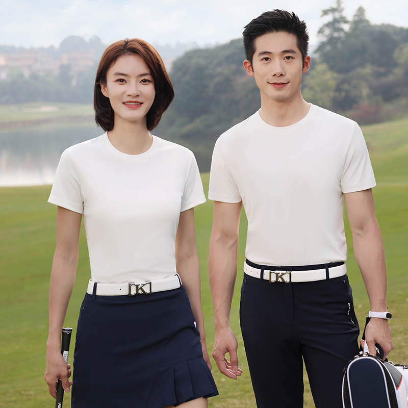 HT042-195 Sunny Golf Korea?collar quick?dry silk?touch crew?neck T?shirt (universal fit)