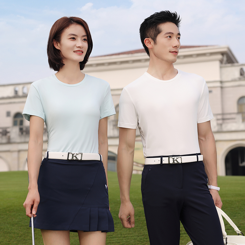 HT042-195 Sunny Golf Korea?collar quick?dry silk?touch crew?neck T?shirt (universal fit)