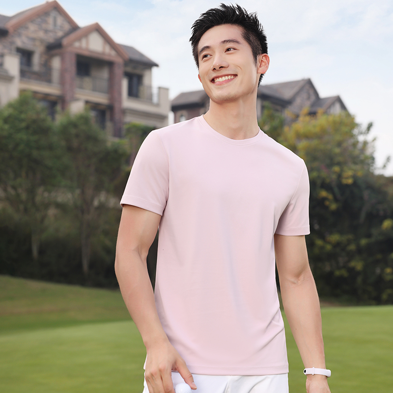 HT042-195 Sunny Golf Korea?collar quick?dry silk?touch crew?neck T?shirt (universal fit)
