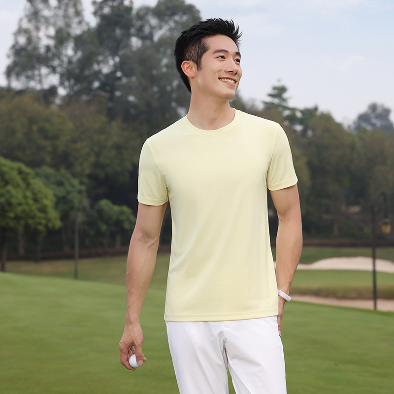 HT042-195 Sunny Golf Korea?collar quick?dry silk?touch crew?neck T?shirt (universal fit)