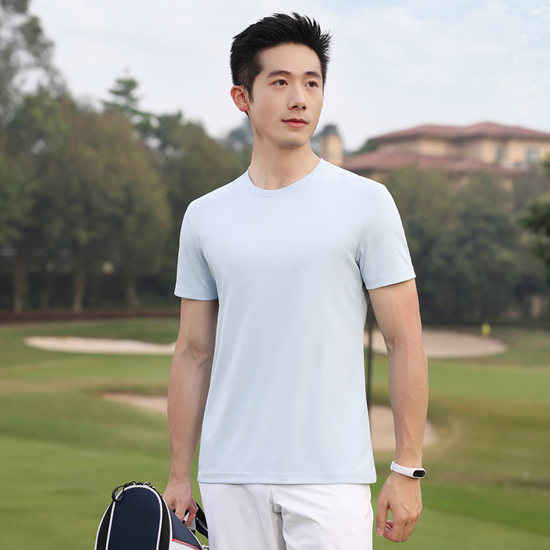 HT042-195 Sunny Golf Korea?collar quick?dry silk?touch crew?neck T?shirt (universal fit)