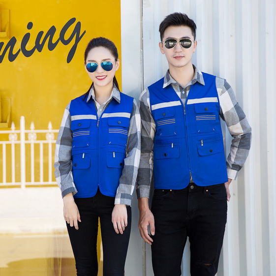 HT045?662 Reflective?stripe topstitched vest