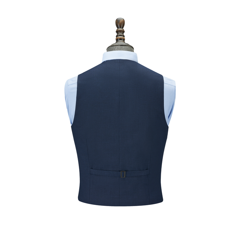 HT051-051-3 Men's navy blue stretch lyocell five?button front?placket vest
