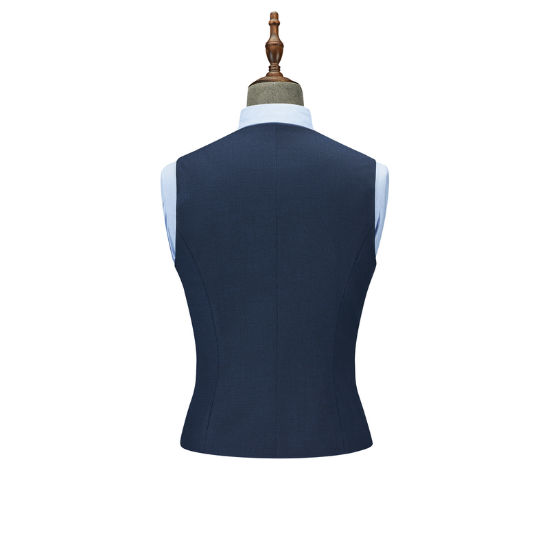 HT051-051-7 Women's navy blue stretch lyocell single?breasted two?button vest