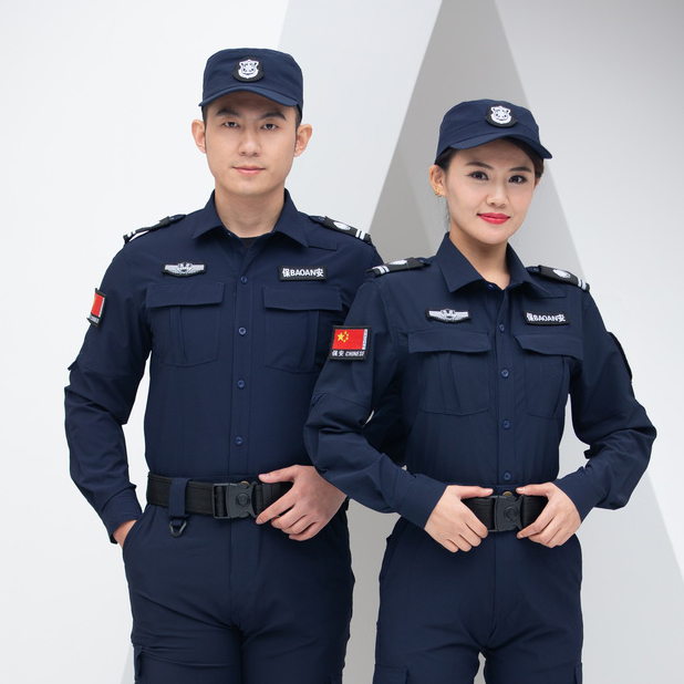 HT045-487 Special?duty quick?dry navy blue instructor summer long security uniform