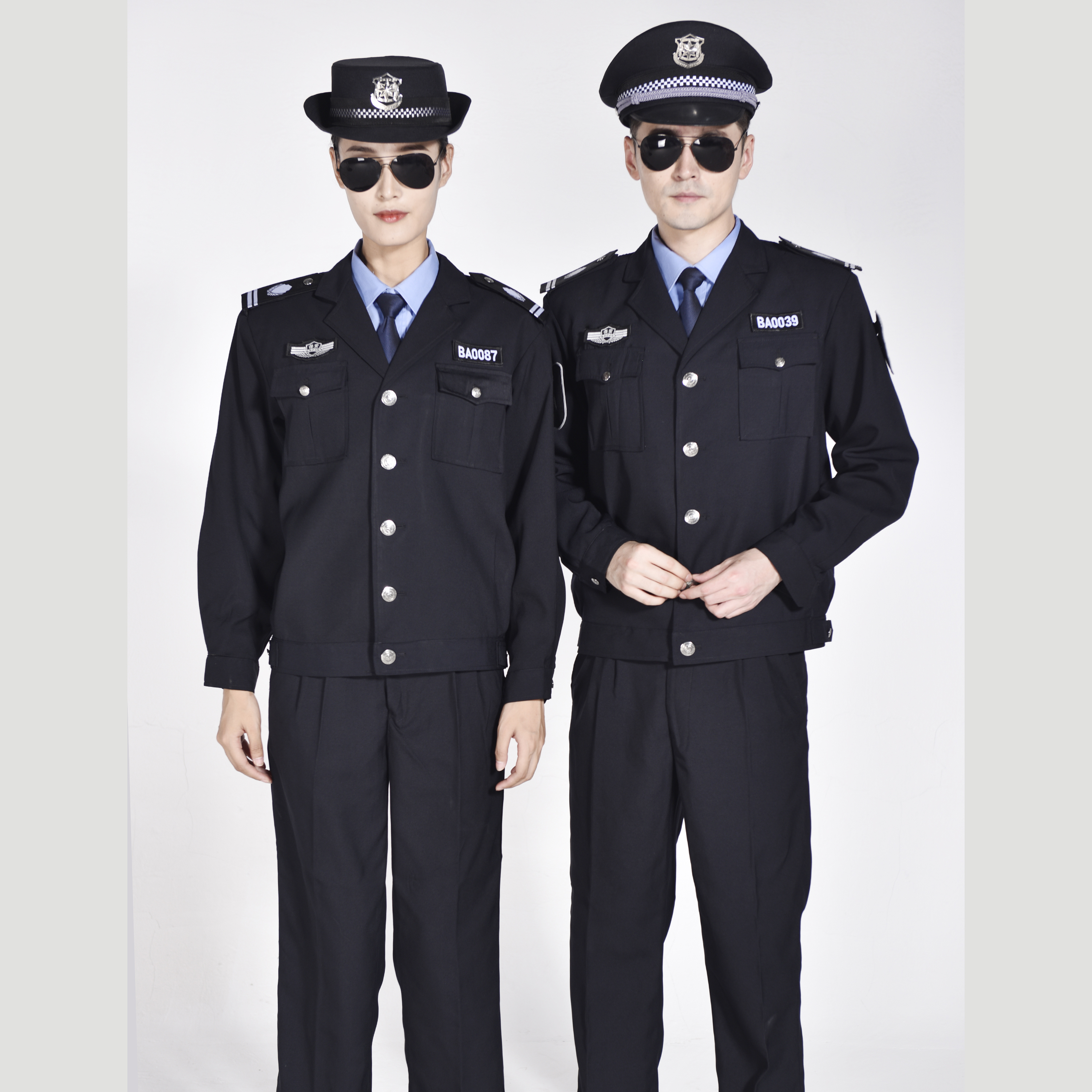 HT045-529 Old?style jacket?style gabardine fabric security uniform