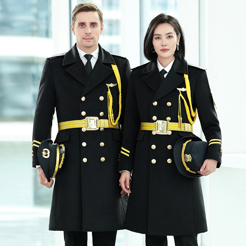 HT045-540 Unisex security wool?blend overcoat
