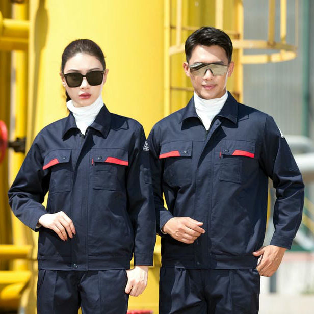 HT006-006 Polyester?cotton mesh anti?static line?card double?layer spring/autumn/winter workwear