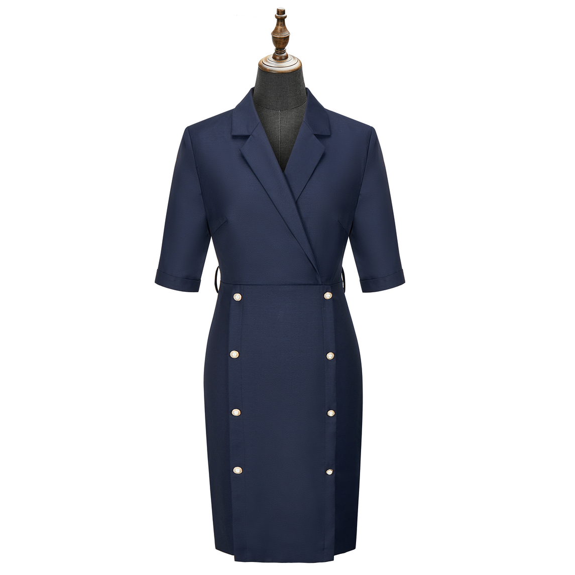 HT052-009 Stretch royal blue dress