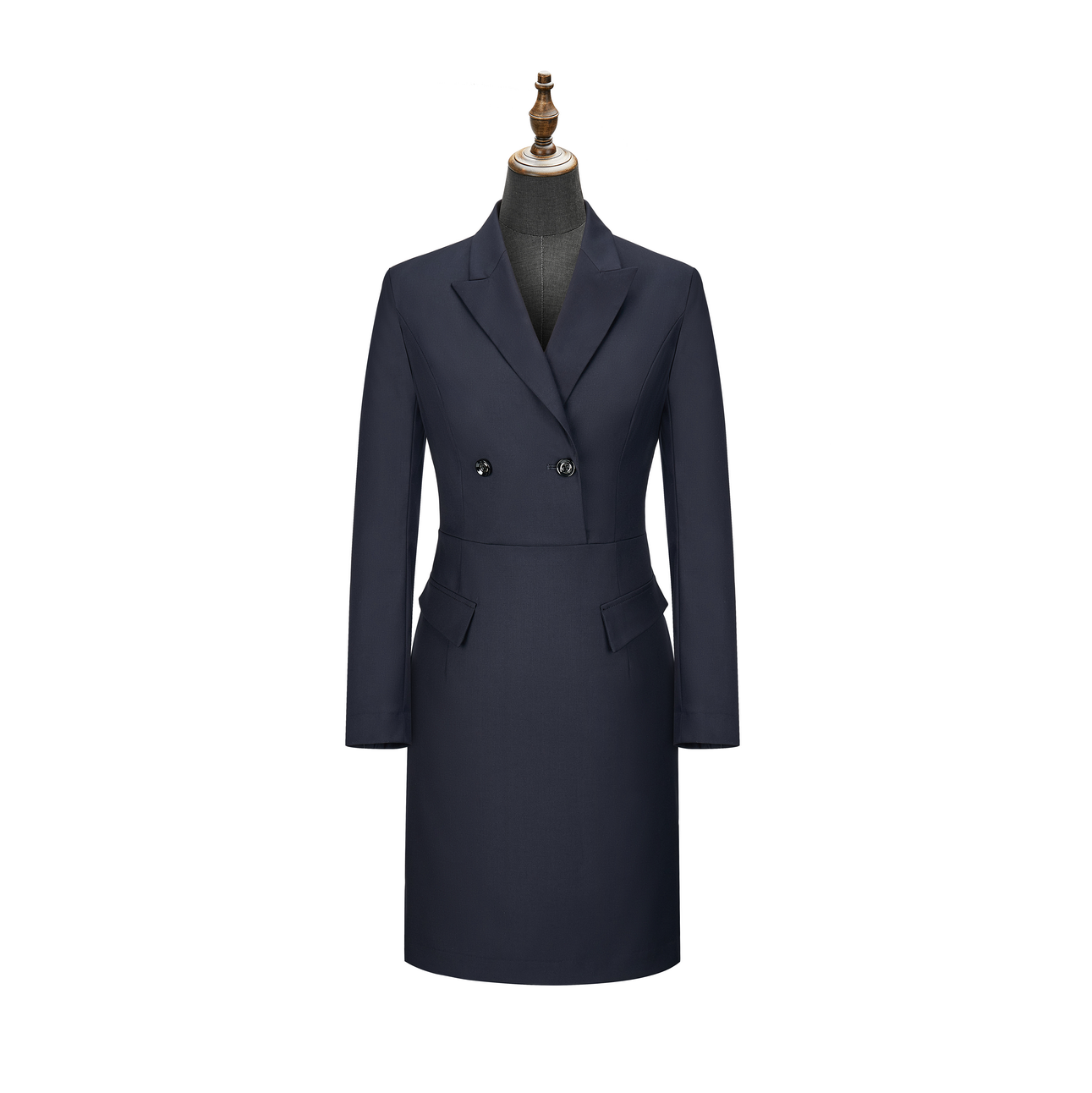HT052-011 Stretch navy dress