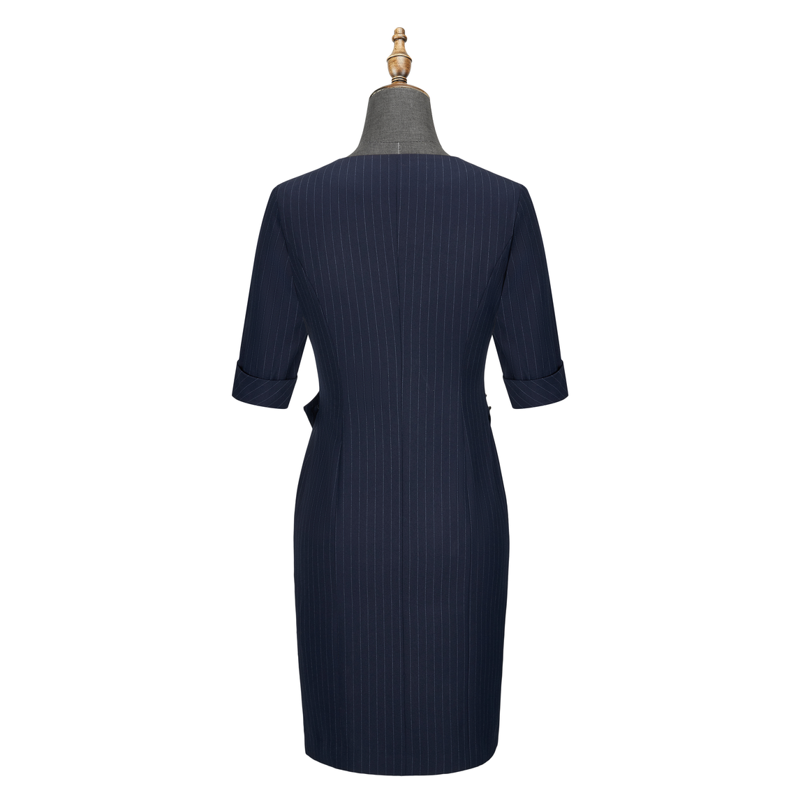 HT052-016 Navy striped dress