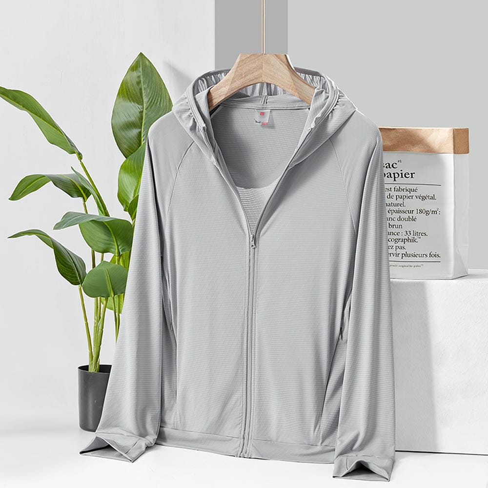 HT012-093 Summer plain knitted fabric women's ice?silk sun?protective jacket