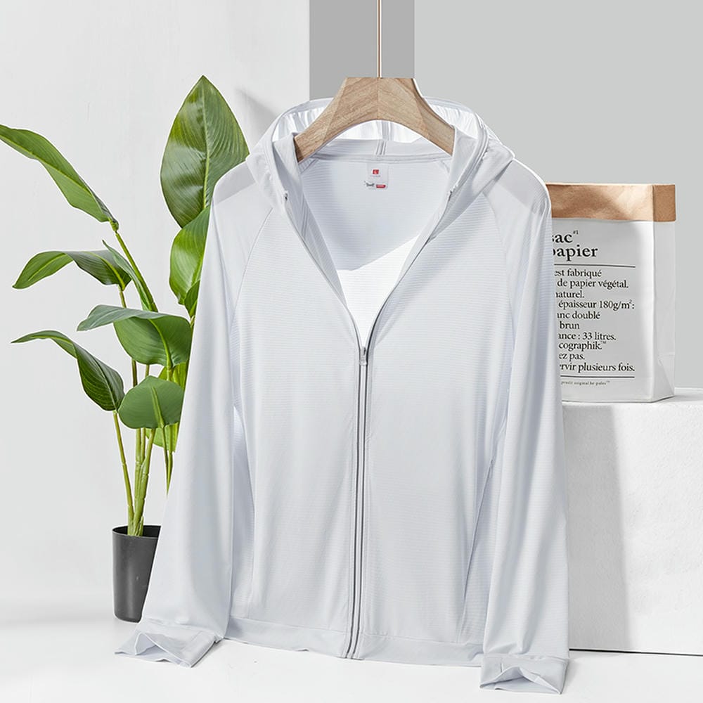 HT012-093 Summer plain knitted fabric women's ice?silk sun?protective jacket
