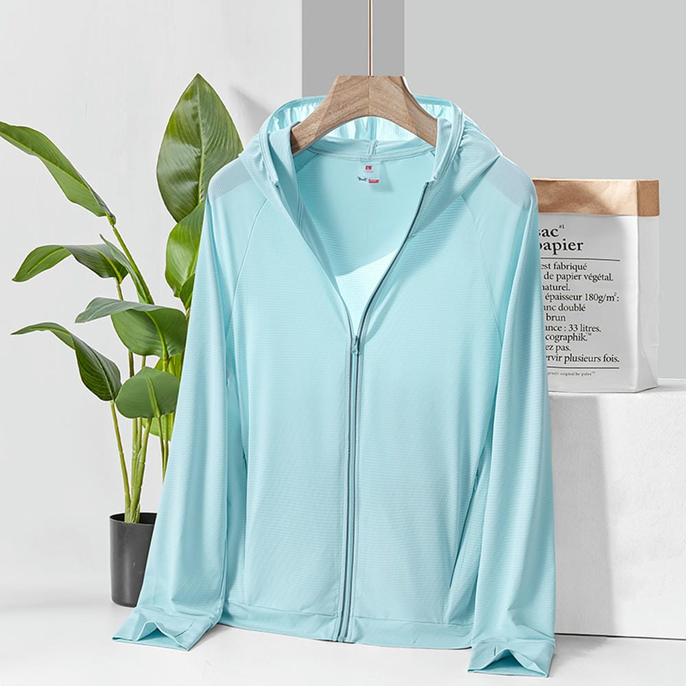 HT012-094 Summer plain knitted fabric ice?silk men's sun?protective jacket