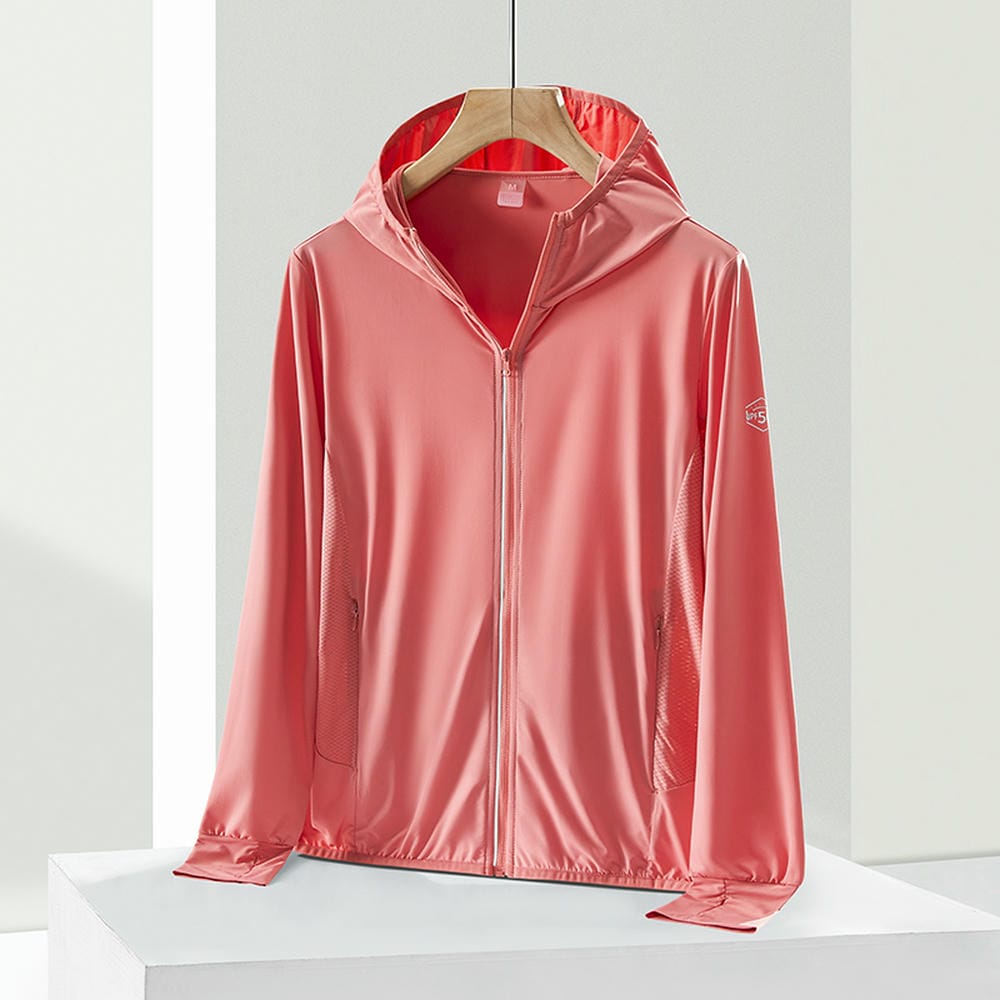 HT012-097 Summer plain knitted fabric women's sun?protective jacket