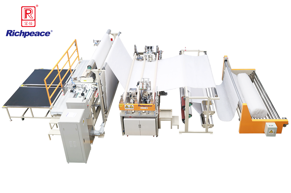 Richpeace Automatic Four-Sided Sewing Machine (Both for Turn-over Quilt Process)