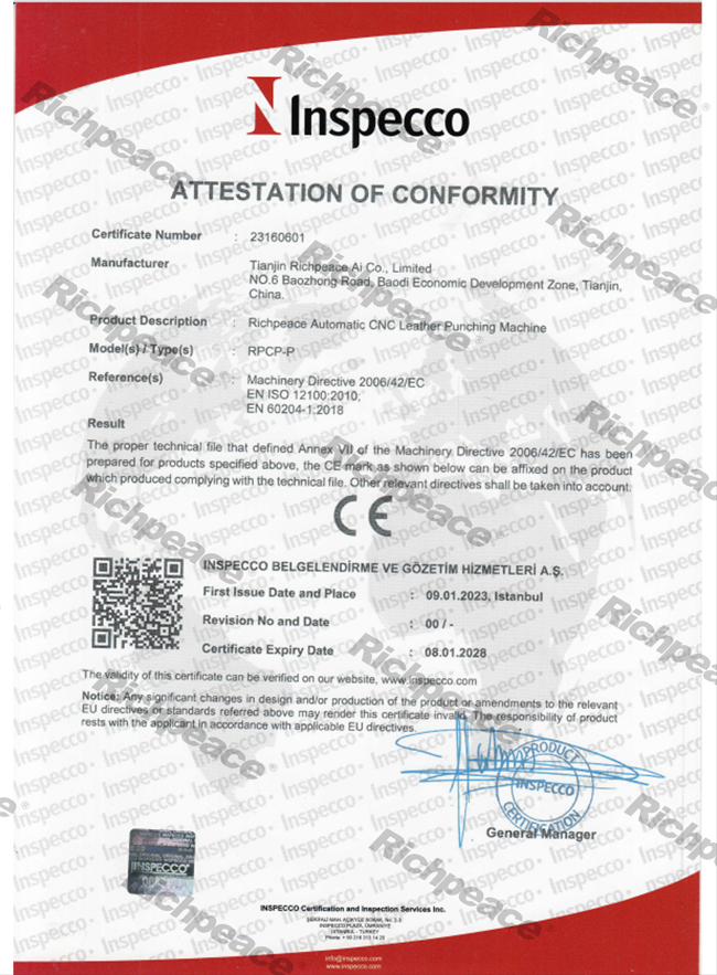 Richpeace Automatic CNC Leather Punching Machine